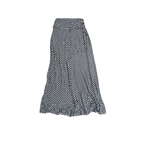 Merona Black White Striped Sz S Maxi Skirt - Picture 1 of 3